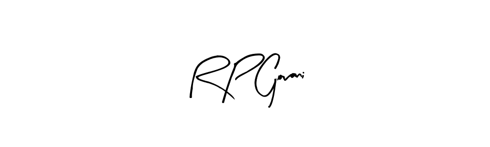 R P Govani stylish signature style. Best Handwritten Sign (Arty Signature) for my name. Handwritten Signature Collection Ideas for my name R P Govani. R P Govani signature style 8 images and pictures png