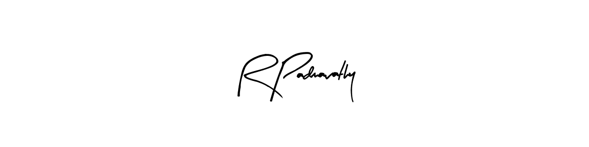 The best way (Arty Signature) to make a short signature is to pick only two or three words in your name. The name R Padmavathy include a total of six letters. For converting this name. R Padmavathy signature style 8 images and pictures png