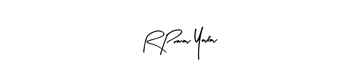 How to make R Pranav Yadav signature? Arty Signature is a professional autograph style. Create handwritten signature for R Pranav Yadav name. R Pranav Yadav signature style 8 images and pictures png