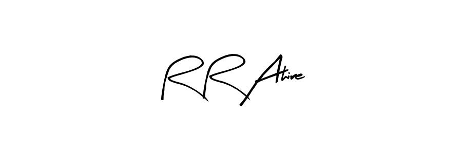 You should practise on your own different ways (Arty Signature) to write your name (R R Ahire) in signature. don't let someone else do it for you. R R Ahire signature style 8 images and pictures png