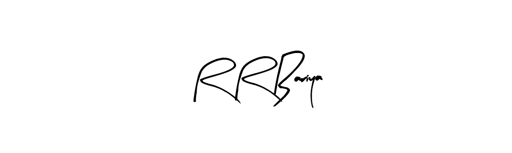 You should practise on your own different ways (Arty Signature) to write your name (R R Bariya) in signature. don't let someone else do it for you. R R Bariya signature style 8 images and pictures png