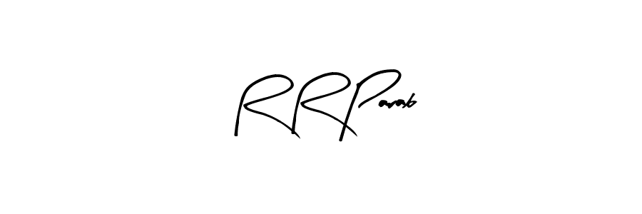 How to make R R Parab signature? Arty Signature is a professional autograph style. Create handwritten signature for R R Parab name. R R Parab signature style 8 images and pictures png