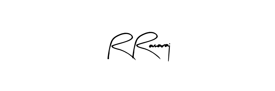 How to make R Ramaraj name signature. Use Arty Signature style for creating short signs online. This is the latest handwritten sign. R Ramaraj signature style 8 images and pictures png