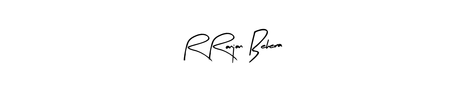 The best way (Arty Signature) to make a short signature is to pick only two or three words in your name. The name R Ranjan Behera include a total of six letters. For converting this name. R Ranjan Behera signature style 8 images and pictures png