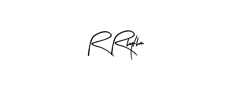 How to make R Rhythm name signature. Use Arty Signature style for creating short signs online. This is the latest handwritten sign. R Rhythm signature style 8 images and pictures png