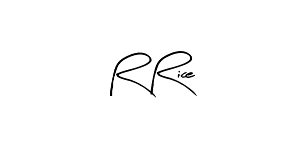 Design your own signature with our free online signature maker. With this signature software, you can create a handwritten (Arty Signature) signature for name R Rice. R Rice signature style 8 images and pictures png