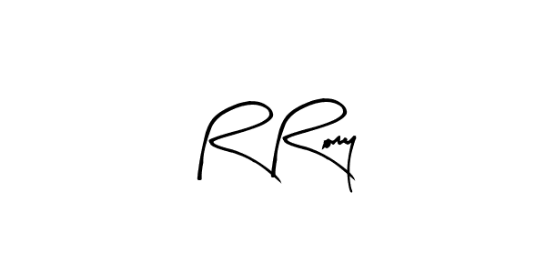 Also we have R Romy name is the best signature style. Create professional handwritten signature collection using Arty Signature autograph style. R Romy signature style 8 images and pictures png