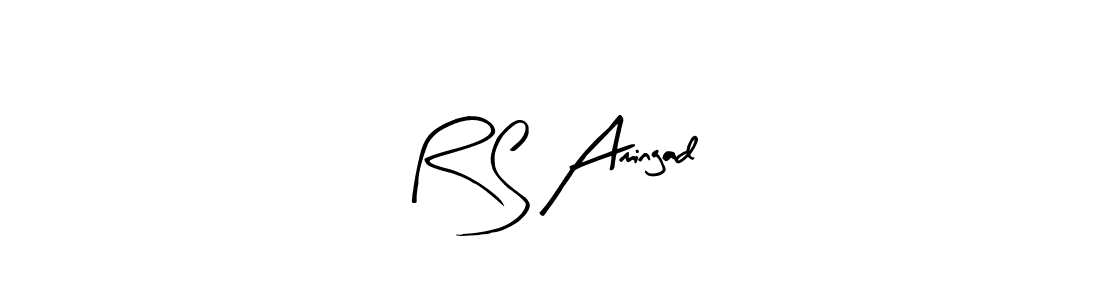 Make a beautiful signature design for name R S Amingad. With this signature (Arty Signature) style, you can create a handwritten signature for free. R S Amingad signature style 8 images and pictures png
