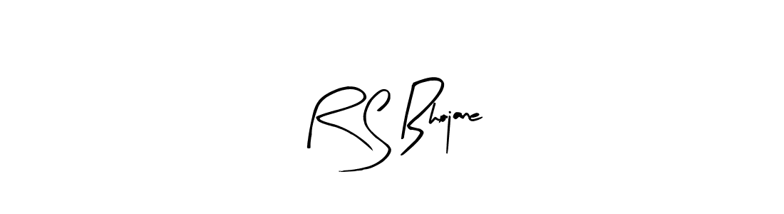 You should practise on your own different ways (Arty Signature) to write your name (R S Bhojane) in signature. don't let someone else do it for you. R S Bhojane signature style 8 images and pictures png