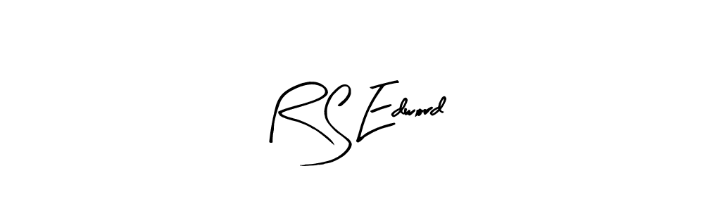 The best way (Arty Signature) to make a short signature is to pick only two or three words in your name. The name R S Edword include a total of six letters. For converting this name. R S Edword signature style 8 images and pictures png