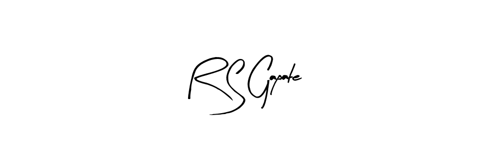 Arty Signature is a professional signature style that is perfect for those who want to add a touch of class to their signature. It is also a great choice for those who want to make their signature more unique. Get R S Gapate name to fancy signature for free. R S Gapate signature style 8 images and pictures png