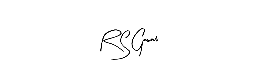 How to make R S Gawali name signature. Use Arty Signature style for creating short signs online. This is the latest handwritten sign. R S Gawali signature style 8 images and pictures png