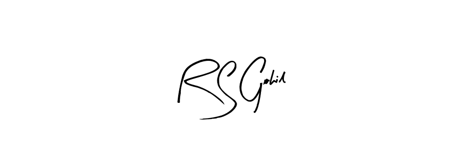Make a beautiful signature design for name R S Gohil. With this signature (Arty Signature) style, you can create a handwritten signature for free. R S Gohil signature style 8 images and pictures png