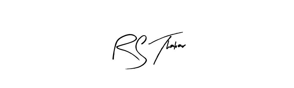 You should practise on your own different ways (Arty Signature) to write your name (R S Thakar) in signature. don't let someone else do it for you. R S Thakar signature style 8 images and pictures png