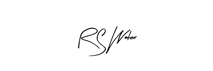 Use a signature maker to create a handwritten signature online. With this signature software, you can design (Arty Signature) your own signature for name R S Water. R S Water signature style 8 images and pictures png