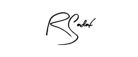 Create your official email sign-off with R Sadaf name in Arty Signature style. Crisp, clean, and perfectly legible across all screens. R Sadaf signature style 8 images and pictures png