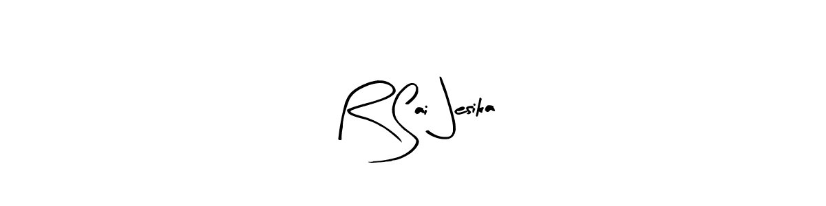 Design your own signature with our free online signature maker. With this signature software, you can create a handwritten (Arty Signature) signature for name R Sai Jesika. R Sai Jesika signature style 8 images and pictures png