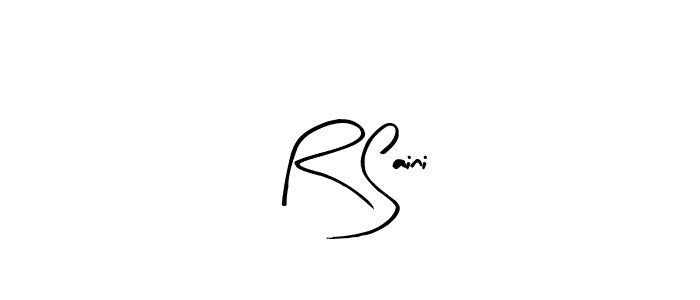 Create a beautiful signature design for name R Saini. With this signature (Arty Signature) fonts, you can make a handwritten signature for free. R Saini signature style 8 images and pictures png