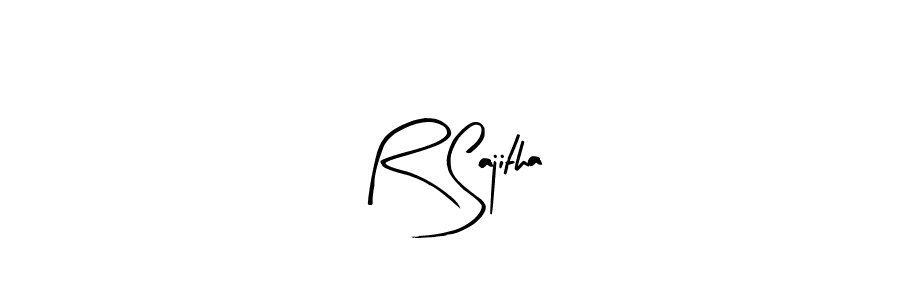 Design your own signature with our free online signature maker. With this signature software, you can create a handwritten (Arty Signature) signature for name R Sajitha. R Sajitha signature style 8 images and pictures png