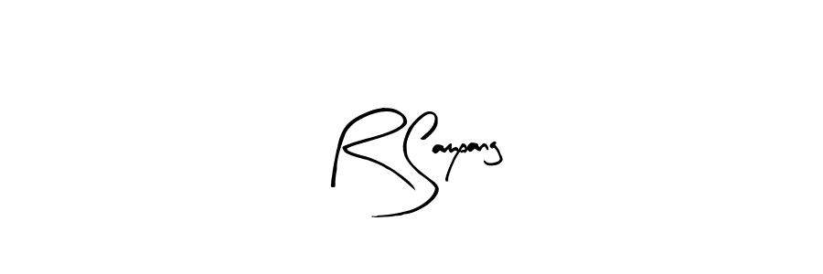 How to make R Sampang name signature. Use Arty Signature style for creating short signs online. This is the latest handwritten sign. R Sampang signature style 8 images and pictures png