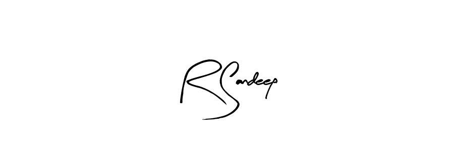 Design your own signature with our free online signature maker. With this signature software, you can create a handwritten (Arty Signature) signature for name R Sandeep. R Sandeep signature style 8 images and pictures png