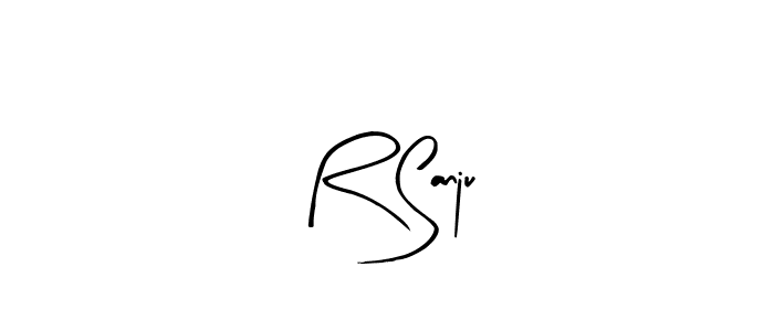 if you are searching for the best signature style for your name R Sanju. so please give up your signature search. here we have designed multiple signature styles  using Arty Signature. R Sanju signature style 8 images and pictures png