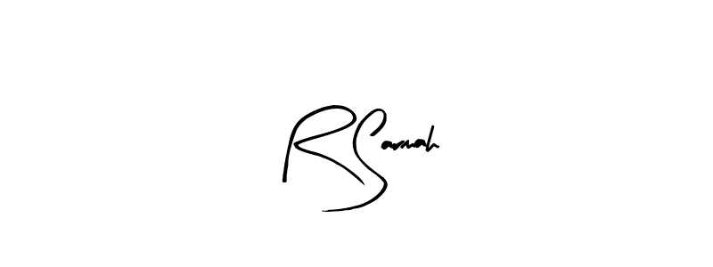 Also You can easily find your signature by using the search form. We will create R Sarmah name handwritten signature images for you free of cost using Arty Signature sign style. R Sarmah signature style 8 images and pictures png