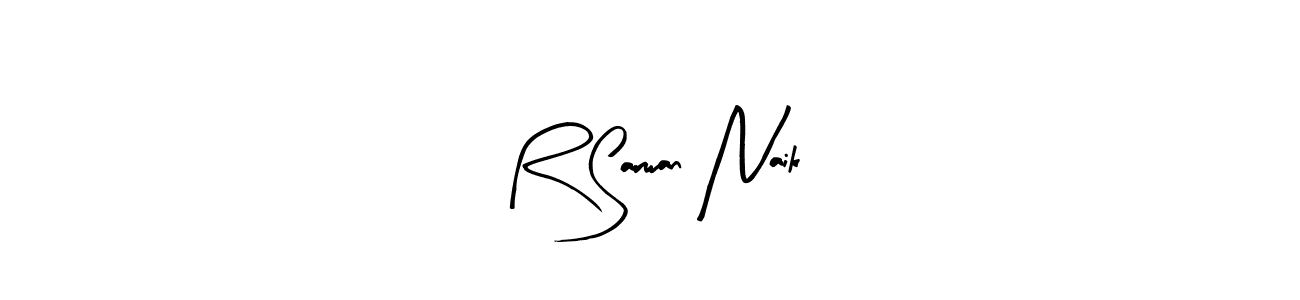 Similarly Arty Signature is the best handwritten signature design. Signature creator online .You can use it as an online autograph creator for name R Sarwan Naik. R Sarwan Naik signature style 8 images and pictures png