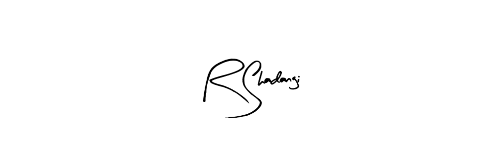 The best way (Arty Signature) to make a short signature is to pick only two or three words in your name. The name R Shadangi include a total of six letters. For converting this name. R Shadangi signature style 8 images and pictures png