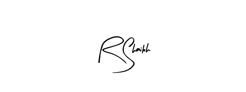 Also You can easily find your signature by using the search form. We will create R Shaikh name handwritten signature images for you free of cost using Arty Signature sign style. R Shaikh signature style 8 images and pictures png