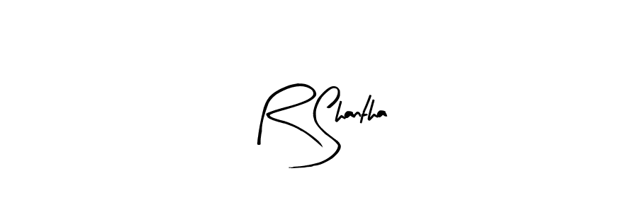 Use a signature maker to create a handwritten signature online. With this signature software, you can design (Arty Signature) your own signature for name R Shantha. R Shantha signature style 8 images and pictures png