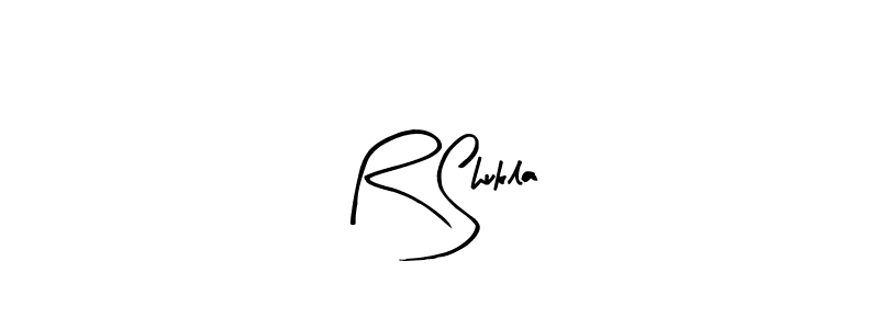 Make a beautiful signature design for name R Shukla. With this signature (Arty Signature) style, you can create a handwritten signature for free. R Shukla signature style 8 images and pictures png