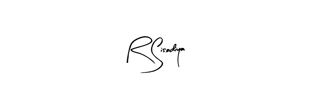 Design your own signature with our free online signature maker. With this signature software, you can create a handwritten (Arty Signature) signature for name R Sisodiya. R Sisodiya signature style 8 images and pictures png