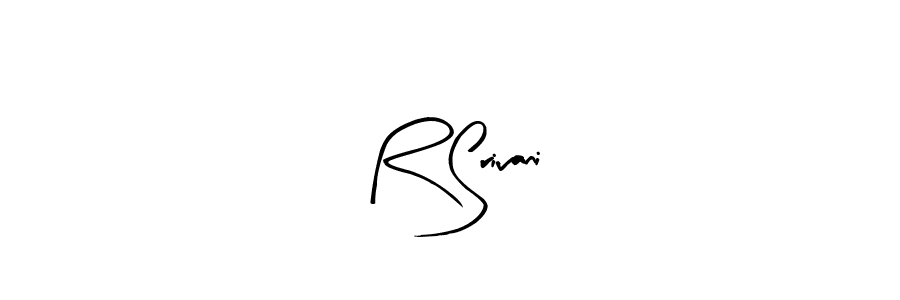 Make a beautiful signature design for name R Srivani. With this signature (Arty Signature) style, you can create a handwritten signature for free. R Srivani signature style 8 images and pictures png