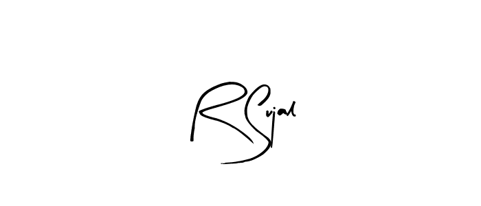 if you are searching for the best signature style for your name R Sujal. so please give up your signature search. here we have designed multiple signature styles  using Arty Signature. R Sujal signature style 8 images and pictures png