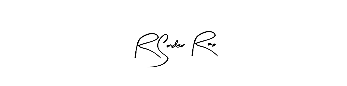 Use a signature maker to create a handwritten signature online. With this signature software, you can design (Arty Signature) your own signature for name R Sunder Rao. R Sunder Rao signature style 8 images and pictures png