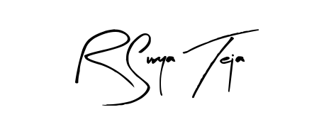 Make your name R Surya Teja memorable on every contract using Arty Signature autograph style. Instant transparent background export available. R Surya Teja signature style 8 images and pictures png