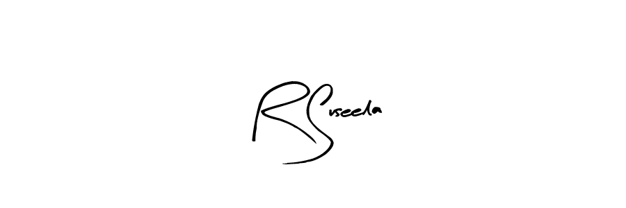 Create a beautiful signature design for name R Suseela. With this signature (Arty Signature) fonts, you can make a handwritten signature for free. R Suseela signature style 8 images and pictures png