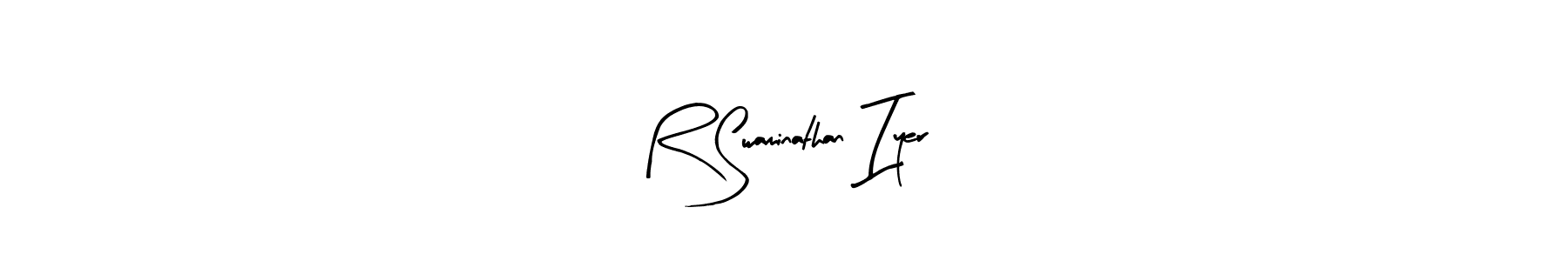 Also we have R Swaminathan Iyer name is the best signature style. Create professional handwritten signature collection using Arty Signature autograph style. R Swaminathan Iyer signature style 8 images and pictures png