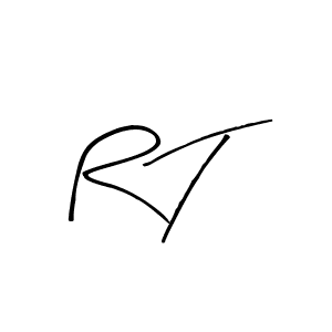 Create a beautiful signature design for name R T. With this signature (Arty Signature) fonts, you can make a handwritten signature for free. R T signature style 8 images and pictures png