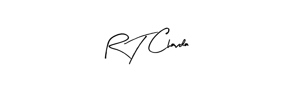 Also You can easily find your signature by using the search form. We will create R T Chavda name handwritten signature images for you free of cost using Arty Signature sign style. R T Chavda signature style 8 images and pictures png
