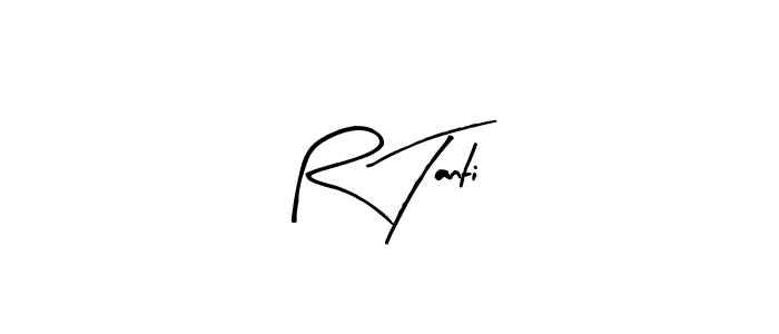 How to make R Tanti name signature. Use Arty Signature style for creating short signs online. This is the latest handwritten sign. R Tanti signature style 8 images and pictures png