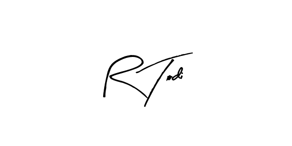 Make a beautiful signature design for name R Todi. With this signature (Arty Signature) style, you can create a handwritten signature for free. R Todi signature style 8 images and pictures png