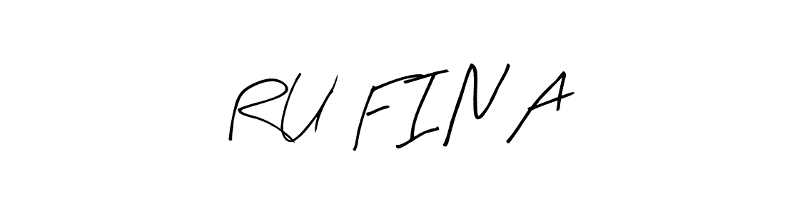 How to make R U F I N A name signature. Use Arty Signature style for creating short signs online. This is the latest handwritten sign. R U F I N A signature style 8 images and pictures png