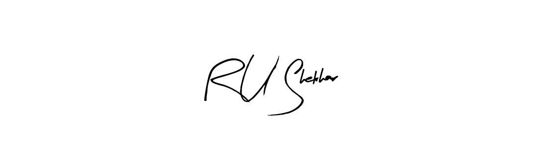 Make a beautiful signature design for name R U Shekhar. With this signature (Arty Signature) style, you can create a handwritten signature for free. R U Shekhar signature style 8 images and pictures png