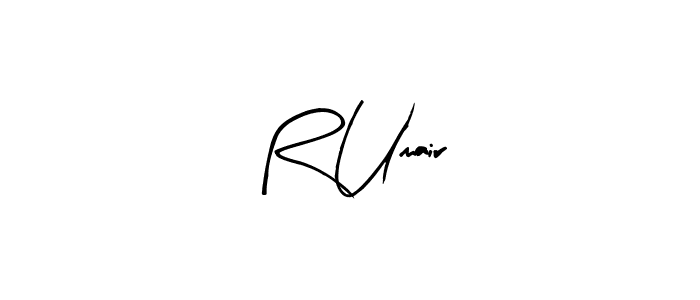 R Umair stylish signature style. Best Handwritten Sign (Arty Signature) for my name. Handwritten Signature Collection Ideas for my name R Umair. R Umair signature style 8 images and pictures png