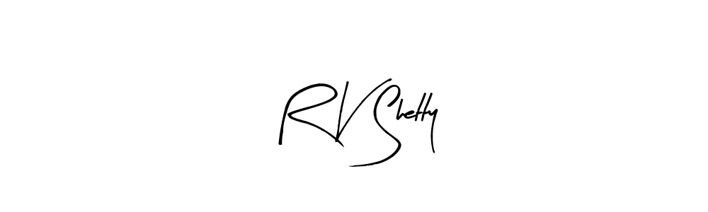 The best way (Arty Signature) to make a short signature is to pick only two or three words in your name. The name R V Shetty include a total of six letters. For converting this name. R V Shetty signature style 8 images and pictures png