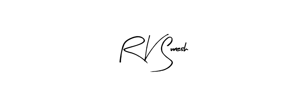 Create a beautiful signature design for name R V Suresh. With this signature (Arty Signature) fonts, you can make a handwritten signature for free. R V Suresh signature style 8 images and pictures png