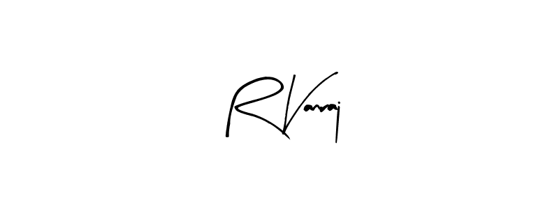 Make a beautiful signature design for name R Vanraj. With this signature (Arty Signature) style, you can create a handwritten signature for free. R Vanraj signature style 8 images and pictures png