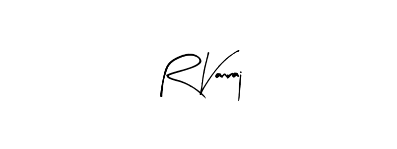 Make a beautiful signature design for name R Vanraj. With this signature (Arty Signature) style, you can create a handwritten signature for free. R Vanraj signature style 8 images and pictures png